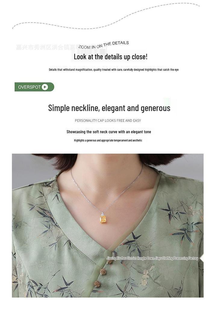 Chinese Style Summer Set: Short-Sleeve Xiangyunsha Blouse & Wide-Leg Pants for Mid-to-Older Mothers