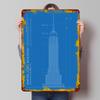 Empire State Building Blueprint Tin Plaque Poster Customized Wall Art Retro Vintage Metal Signs for Man Cave Decoration At Home