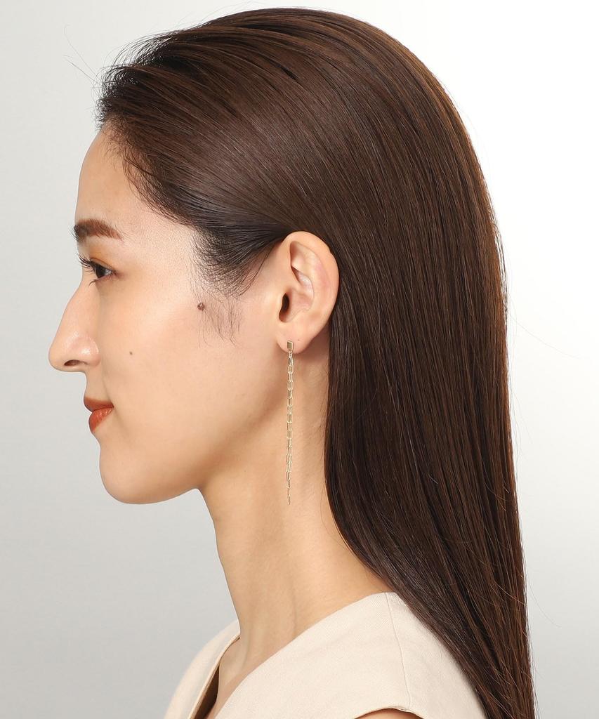 Ohrringe K10 Prim Cable Chain Fringe Ohrstecker 40576523 Gelbgold 00 [Kokoshnick] Damen (100)