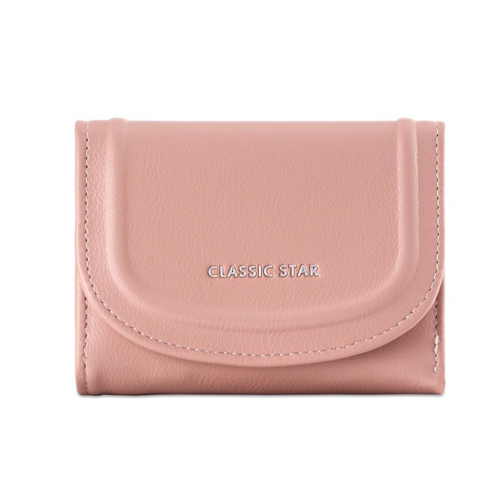 Solid Color Short Wallet Multi Card Student Purse Card Holder Women's Wallet Gift