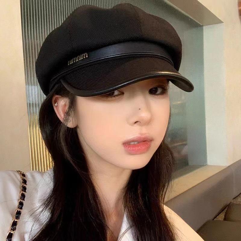 Korean Style Women's Autumn/Winter Beret: Face-Slimming Retro Newsboy Cap.