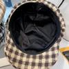 Keep Warm Women Painter Hat Small Fragrant Style Women Octagonal Cap Retro Plaid Beret Hat  Girl