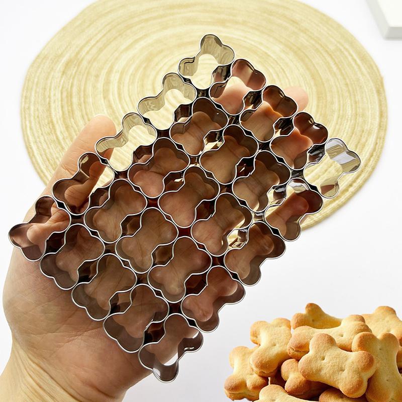 Cookie Cutter Dog Bone Shaped Stainless Steel Mold With Cleaning Brush Diy Cake Sugarcraft Pastry Biscuit Mould Kitchen Tool