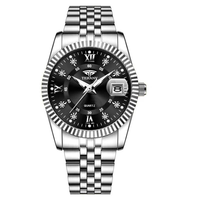 Men's Watch Calendar Fashion Casual Steel Belt Quartz Watch