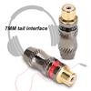 2PCS Zinc Alloy Gold Plated RCA Female Soldering Plug for DIY O Cable Extension Cable