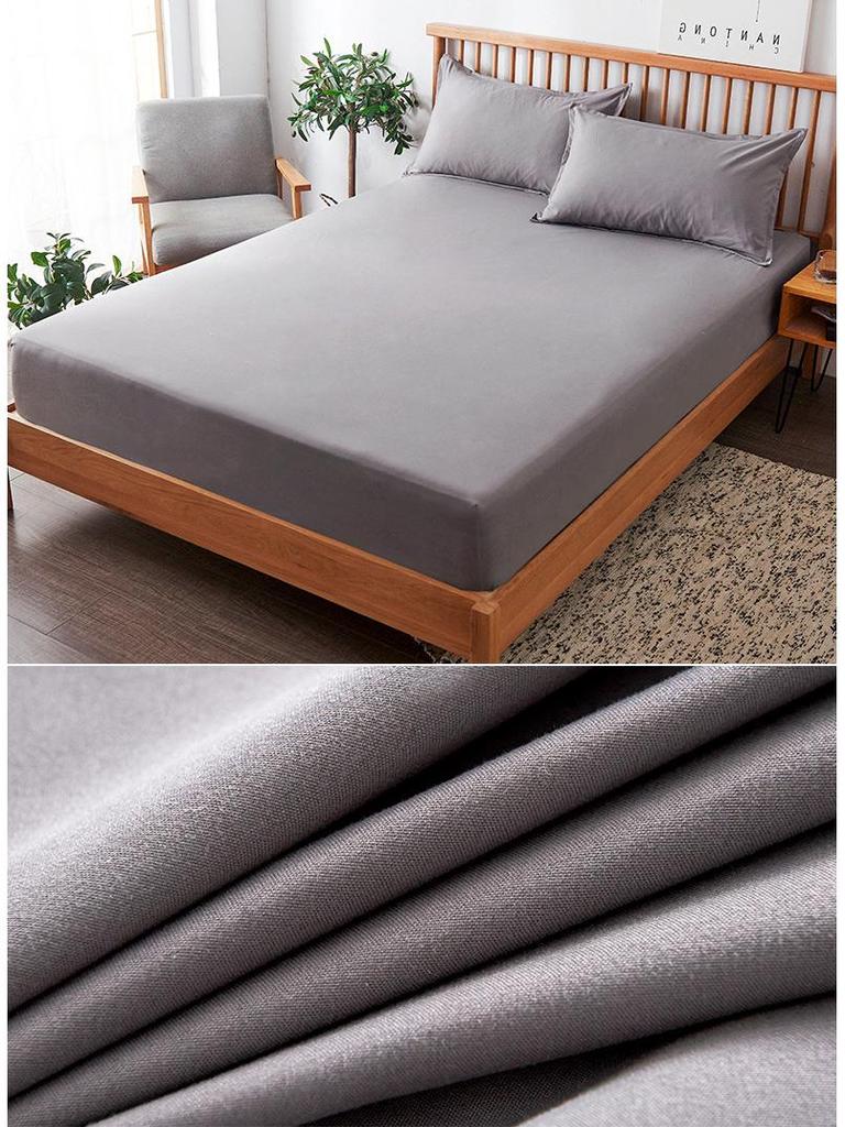 Brushed Cotton Non-slip Fitted Sheet and Mattress Cover for Hotel & Guesthouse Beds