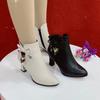 Fashion Women Boots Spring Autumn Single Shoes for Women Comfortable High Heels Boots Female Zip Waterproof High Heels Women Shoes
