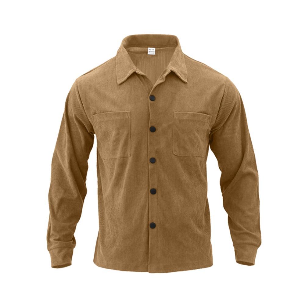 New Spring Autumn Men's Corduroy Shirt Europe Vintage Style Casual Versatile Long Sleeve Workwear Jacket for Men