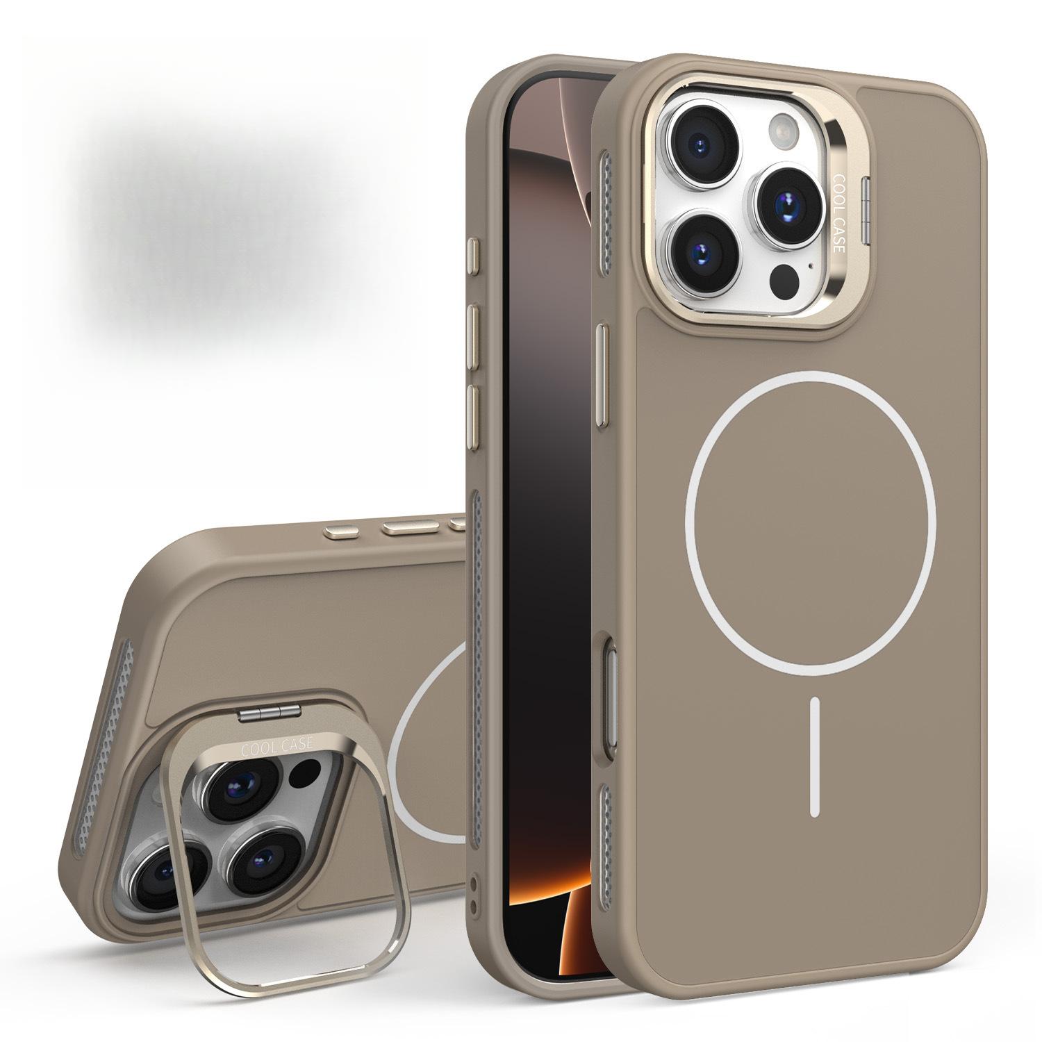 

Подходит для IPhone16 Кронштейн для объектива Apple 15promax Тонкий круг Сильное магнитное притяжение Дышащее охлаждение Чехол для мобильного телефона iPhone11Promax