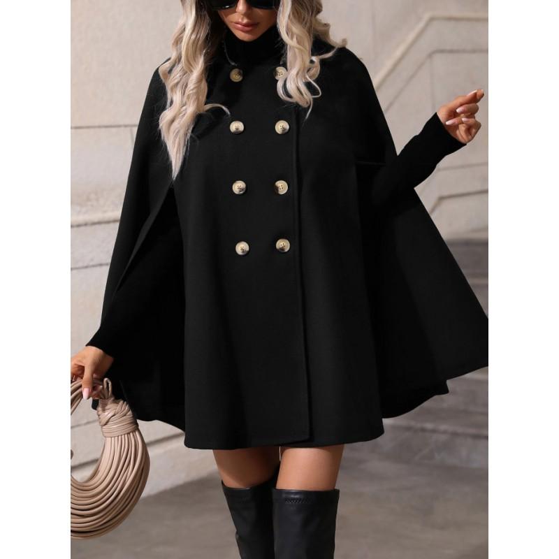 Womens Wool Blend Cape Coat Winter