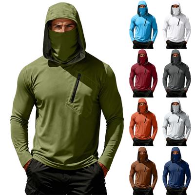 Men's Casual Hooded Long Sleeve Sunscreen Top