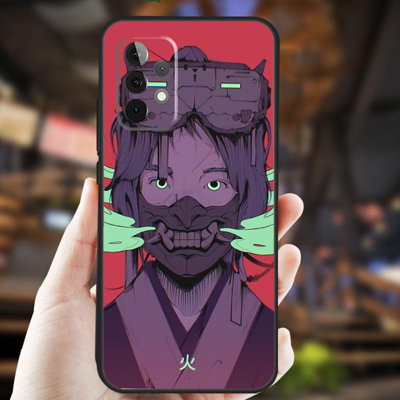 Samurai Oni Mask Case For Samsung Galaxy A26 A54 A14 A36 A16 A33 A56 A15 A55 A53 A35 A22 A32 A52 A34 A05 A06