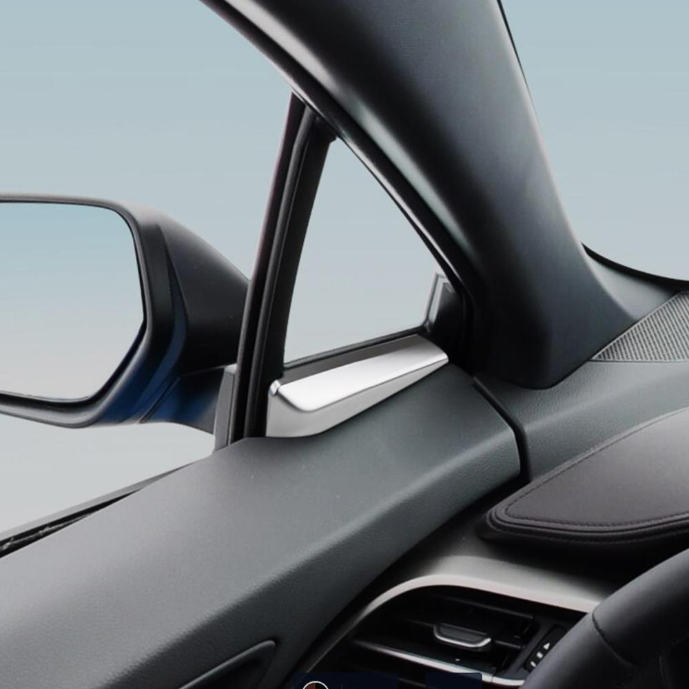 1 Pair Car Door Window A Pillar Post Cover Trim Molding Fit for Toyota C-HR CHR 2016 2017 2018 2019 2020 ABS Accessories