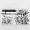 100Sets Grommet Tool 10mm Eyelets with 3pcs Installation Tools for Craft Making Shoes Bag Leather Belt Repair Accessory