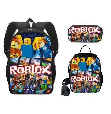 Roblox Student Schoolbag Korean Version Of Primary And Secondary School Backpack Ins Style Fashion Trend Backpack Three-Piece Set