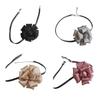 Fabric Rose Flower Necklace Rope Collarbone Chain Fabric Rose Flower Necklace Suitablfe or Women Casual Party Look