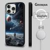 Saturn Solar System Phone Case For iPhone 16e,16,15,14,13,12,11,Plus,Pro,Max,Mini Magsafe Magnetic Wireless Charging
