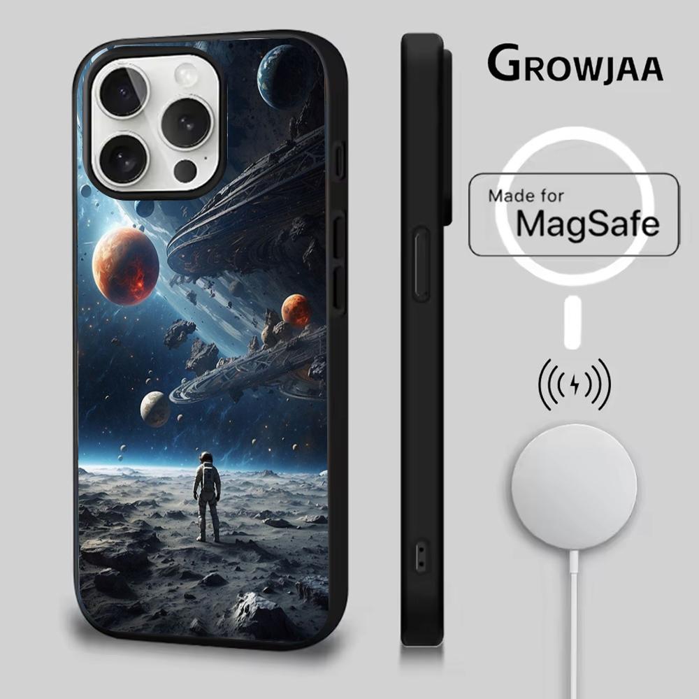 Saturn Solar System Phone Case For iPhone 16e,16,15,14,13,12,11,Plus,Pro,Max,Mini Magsafe Magnetic Wireless Charging