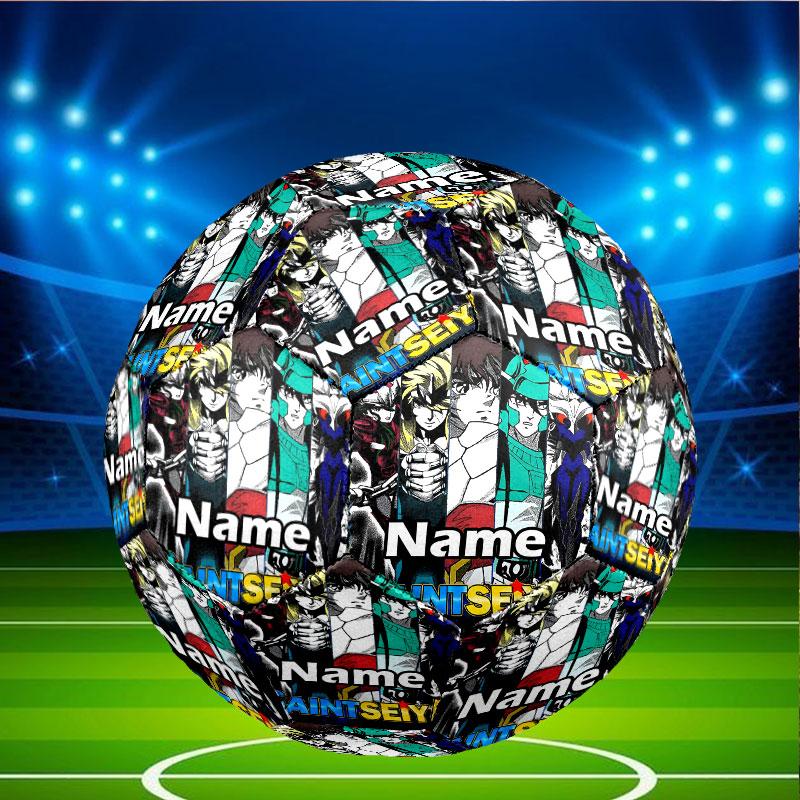 Custom Name Personalized Saint Seiya Print Size 5 Soccer Ball Training & Match Football, for Team, Kicking, Gift for Football Enthusiasts