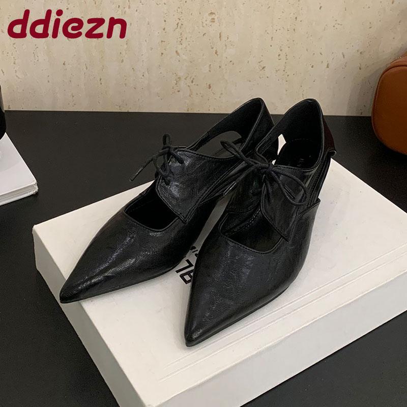 Fashion 2025 New Fashion Shallow Women Low Heel Shoes Luxury Female Pointed Toe Footwear Butterfly-Knot Ladies Heeled Shoes Pumps