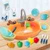 Play House Cartoon Simulation Kitchen Dishwashing Table Electric Faucet Cycle Out Water Parent-child Interaction Children's Toys