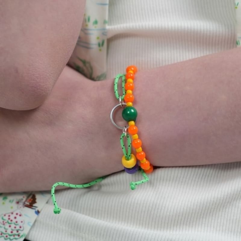 BONBEAU Vänlig initial silverring pärlor knut Armband Initial graverad silverring pärlor knutarmband vänskapsarmband