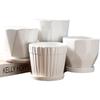 Elegant White Ceramic Flower Pot with Tray - Ideal for Ivy, Spider Plants, and Succulents