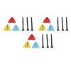 3 Set Golf Tees Adjustable Height Golf Ball Position Marker Golf Tee Nail Pegs Golf Training Accessories for Outdoor