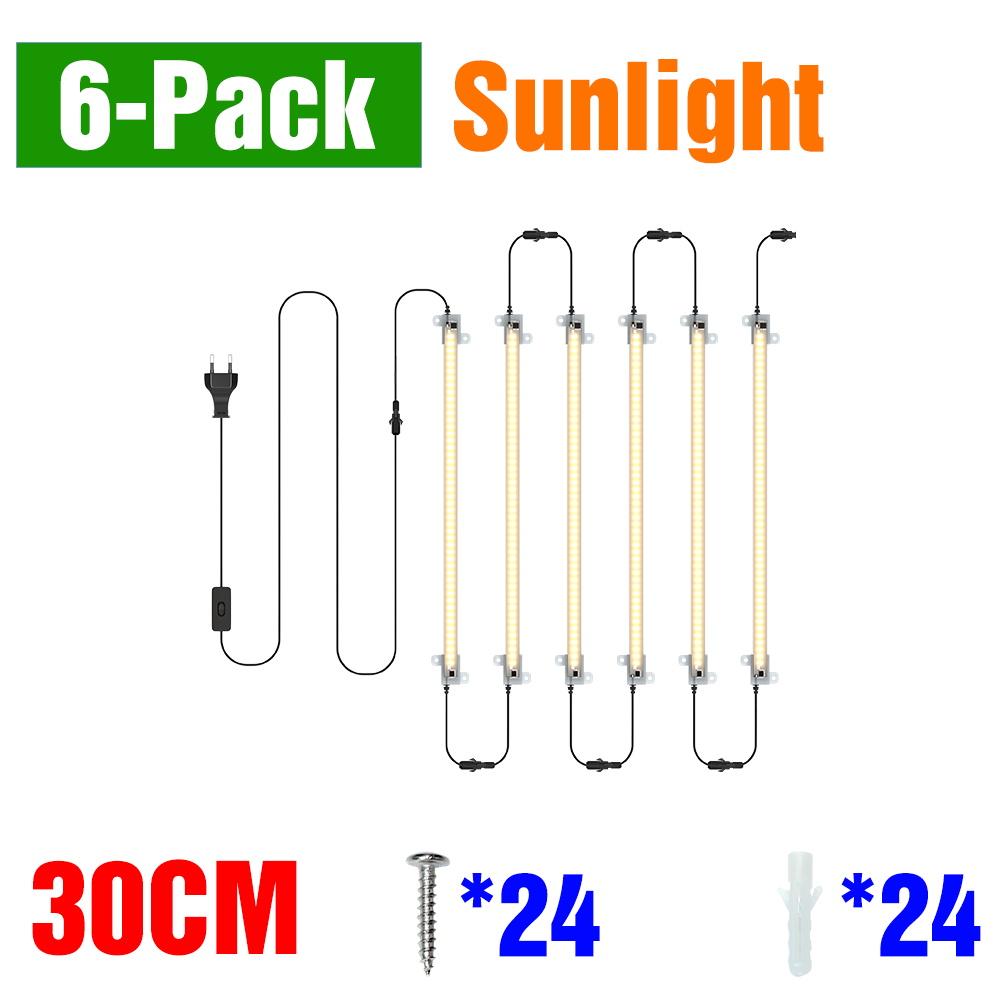 LED Plant Grow Lights Full Spectrum Indoor Hydroponics Seed Flower Vegetables Growth Box Cultivation Lamp EU plug 30/50CM AC220V