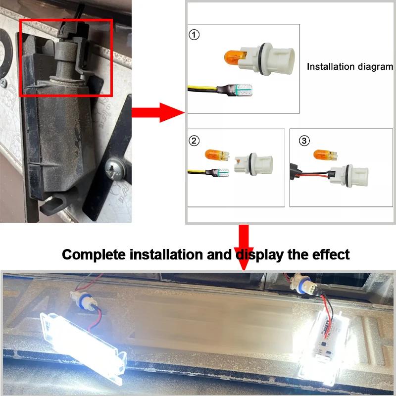 2PCS Rear OEM LED License Plate Light Bulbs For Opel Corsa C 2001-2006 D 2006-2011 E 2014-2019 Astra H 2004-2010 K 2015-2026