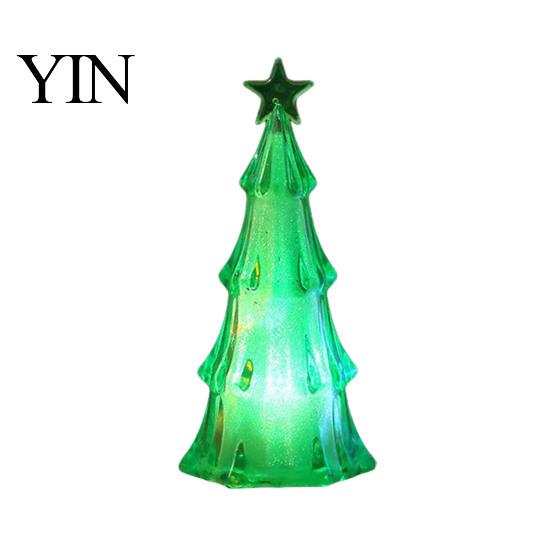 Festive Bookshelf Ornament Christmas Tree Night Light, LED Decorative Lamp for Bedroom And Party Atmosphere Safe Flameless Light Lighting, Plastic