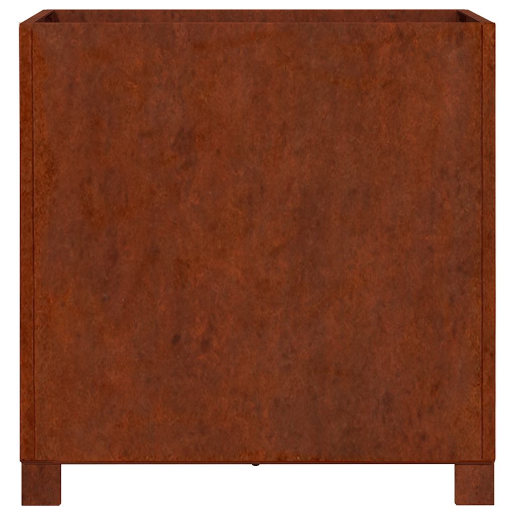 vidaXL Planter with Legs 2 Pcs. Rusty 50x50x50 Cm Corten Steel
