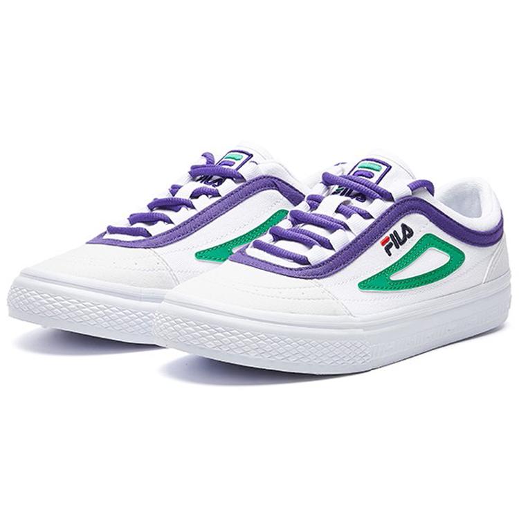 New FILA Light Weight Casual Shoes White/Green/Purple Women's F12W034423FWG