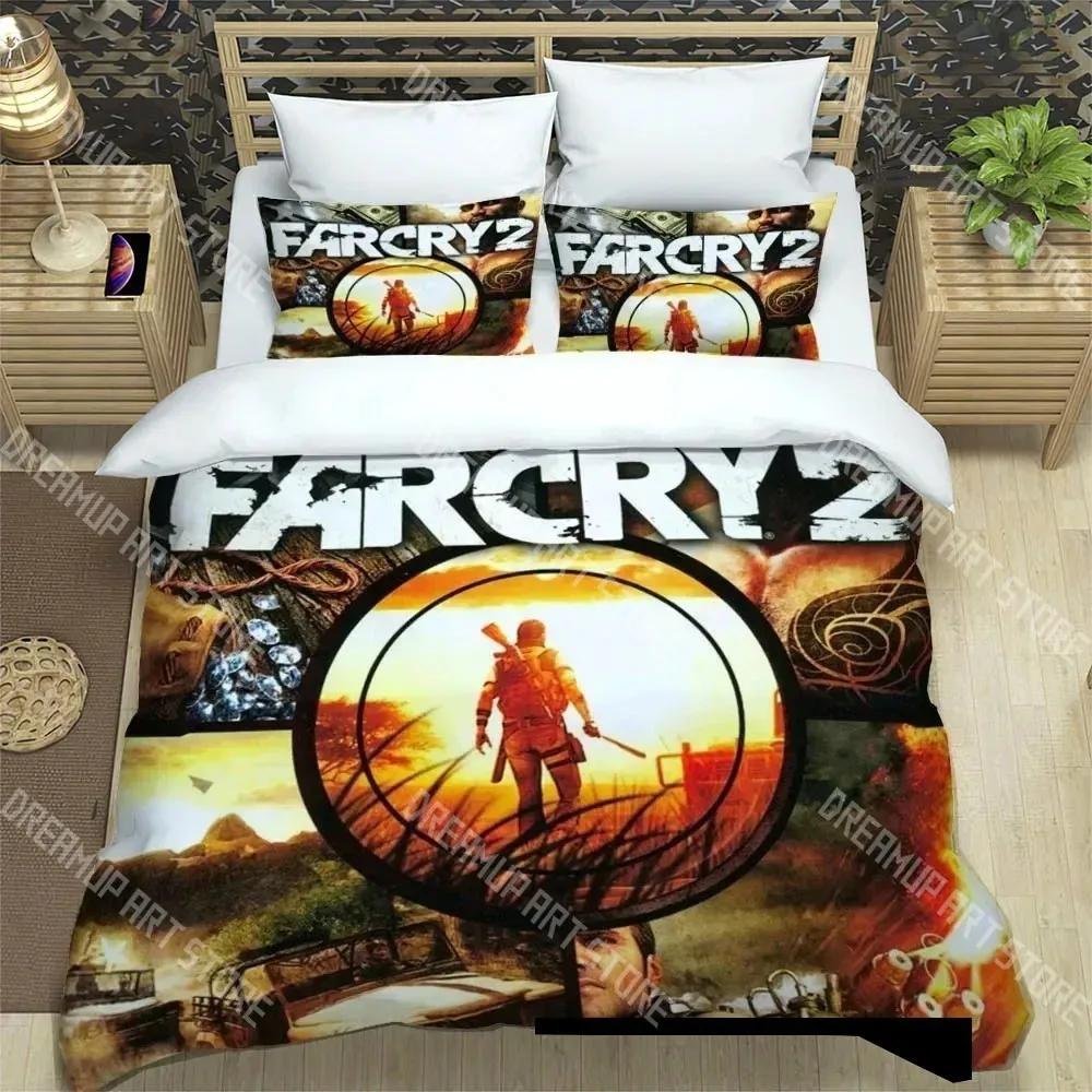 Jeu Far Cry Housse de couette Taie d'oreiller Ensemble de literie Décoration de chambre à coucher Adultes Garçons Filles Cadeau pour enfants Taille Simple Double Textiles 140x200cm
