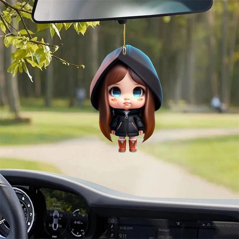 Adorable Acrylic Cartoon Car Accessories With Fragrance Ideal For Holiday Decorations
