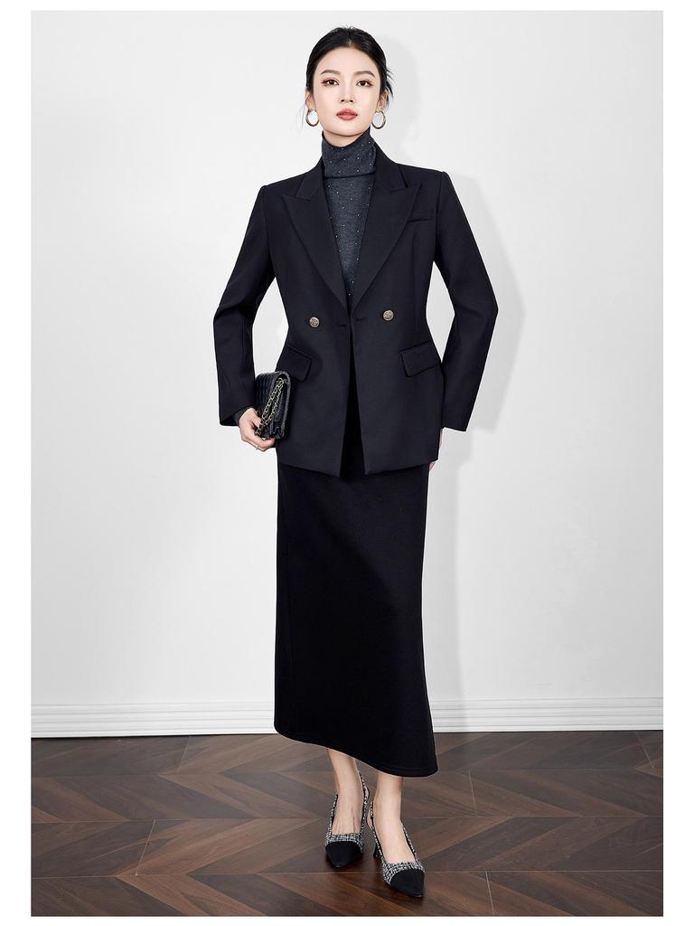 Nanyou Women's Professional Waist-Cinched Suit Jacket for Business and Commute - Autumn/Winter Collection