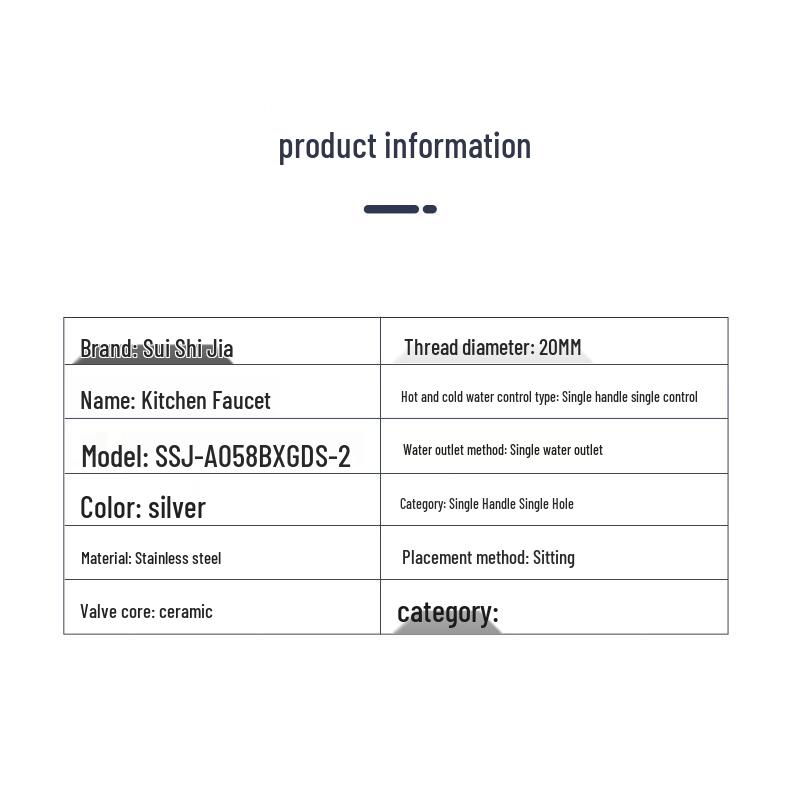 Suishijia Stainless Steel Single Cold Kitchen Faucet