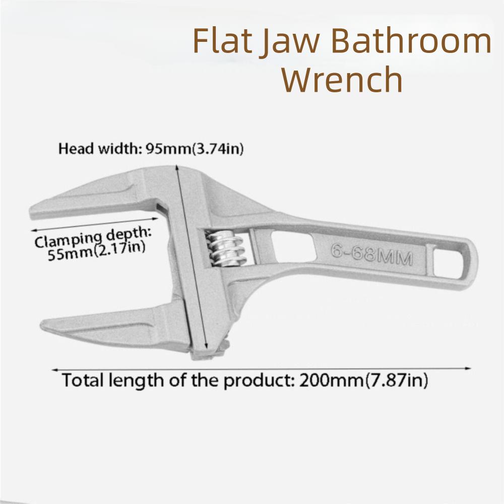 Large-opening Adjustable Wrench Multifunctional Plumbing Wrench Universal Pipe Wrench  Nut Removal
