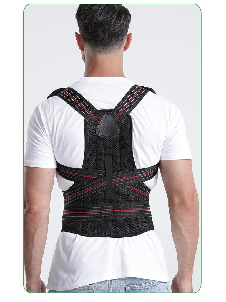 Cross-Back Posture Corrector: Adjustable Shoulder, Back & Spine Support for Adults & Students