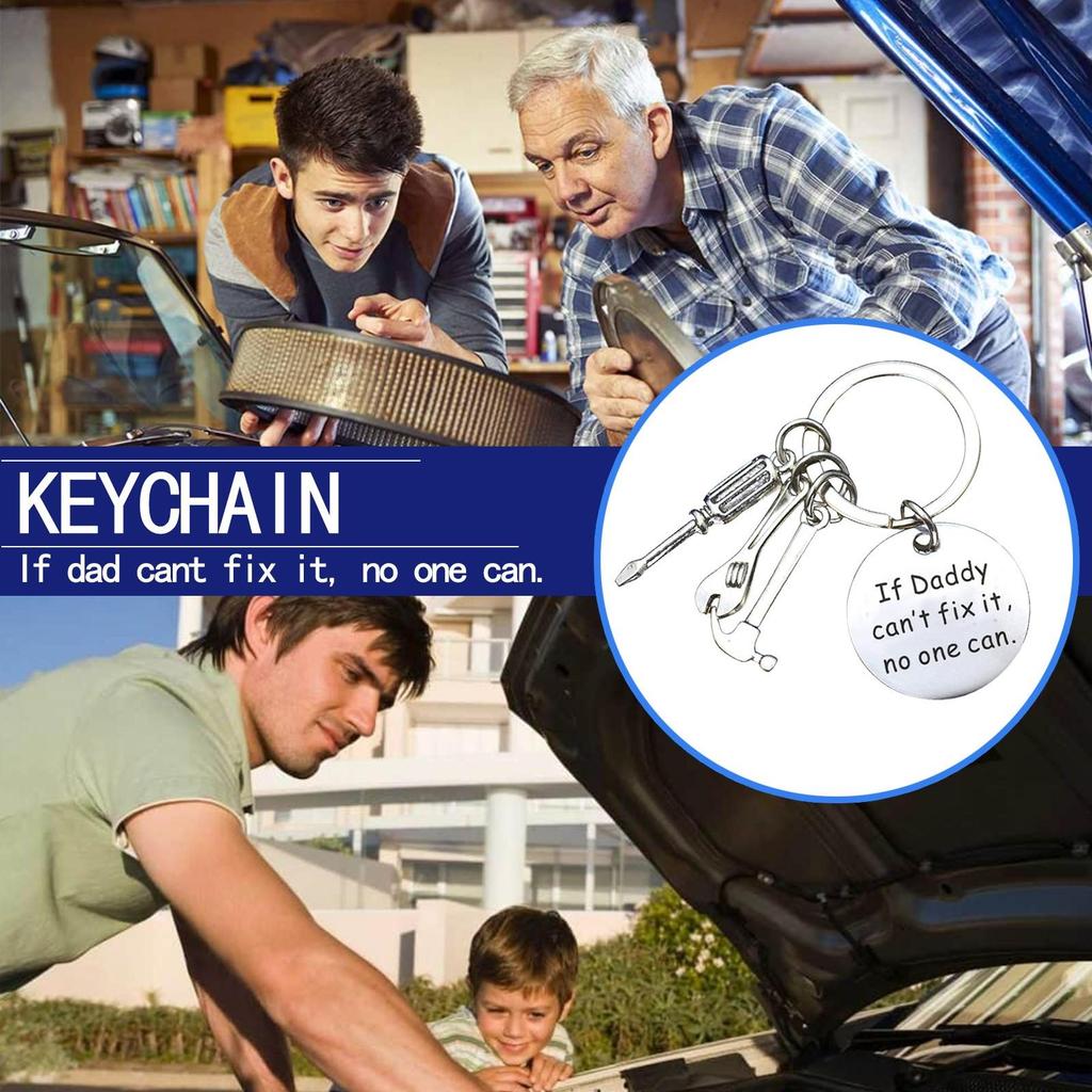 Fathers Day Gift If Cant Fix It No One Can Key Chain with Tool