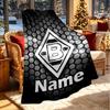 Custom Name Personalized Borussia Monchengladbach Print Blanket, Home Decor, Bedroom, Sofa, Camping, Couch, Gifts for Birthday Christmas