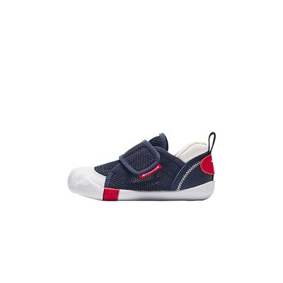 Kids Synthetic Leather Fabric Comfortable Versatile Simple Low-Top Walking Shoes Baby Shoes New-Ink-Blue Anta-White A12510030-2