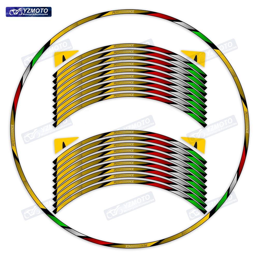 For V4 1199 899 1098 848 1199 1198 1299 Motorcycle 17 Inch Racing Wheel Sticker Decal Reflective Hub Rim Decorative Stickers