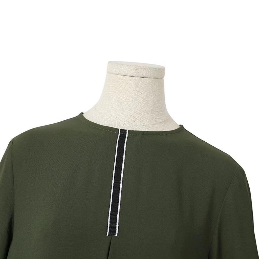 2024 Einfarbiges Langarm-Lockeres Kleid - Nahöstlicher Muslimischer Stil