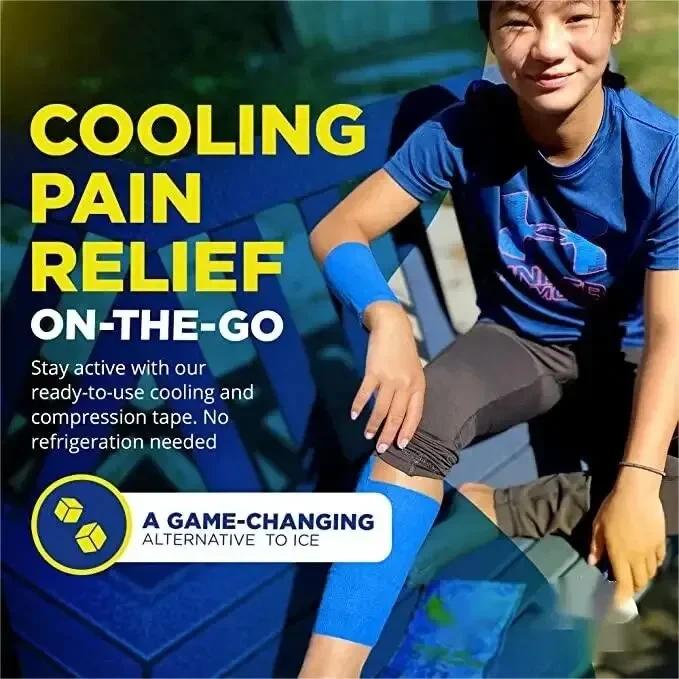 Eisbandage Selbstklebend Sofort Kühlendes Eisband Muskelregeneration Kühl- und Kompressionsband für Sportler und Erwachsene