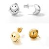 Smiley Face Earrings - Women's Sterling Silver, Simple & Versatile Design, Trendy High-End Ear Cuffs