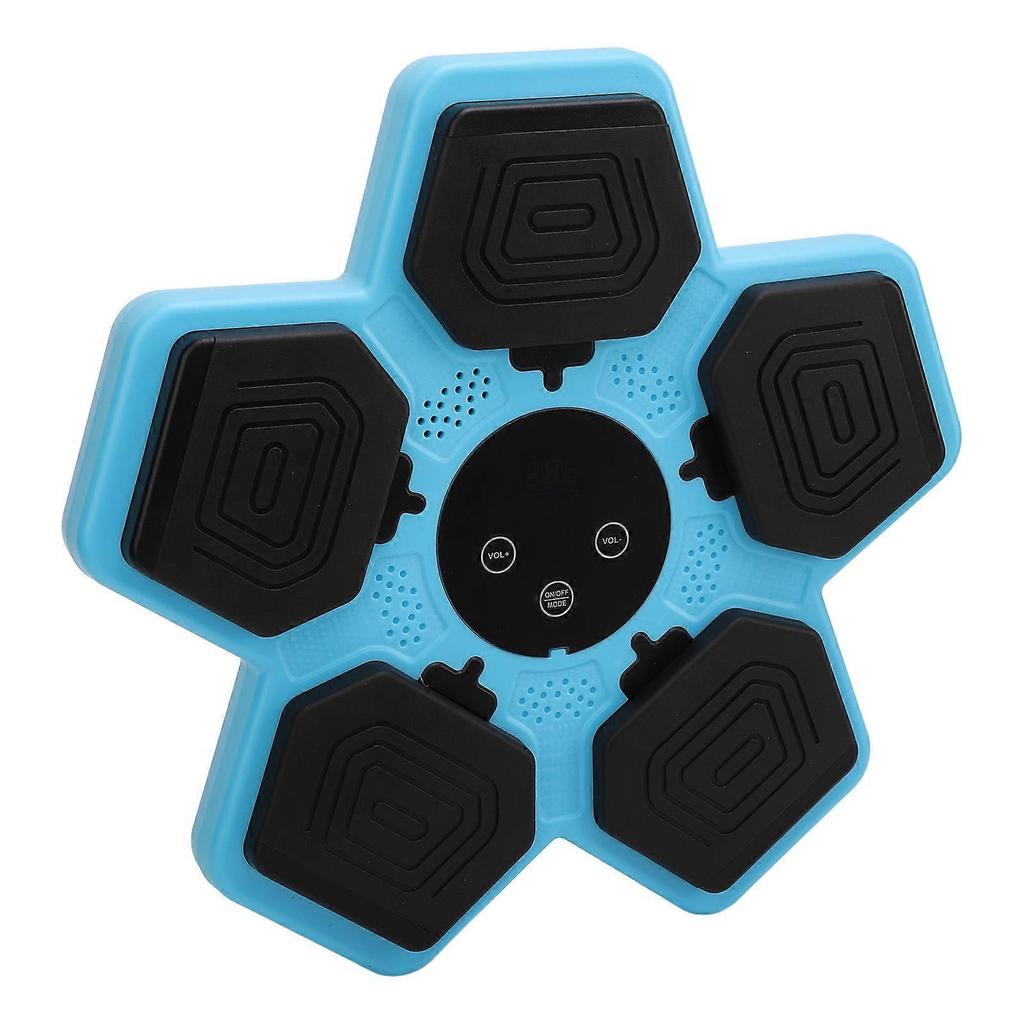 Music Boxing Machine Wall Mounted Rechargeable Bluetooth Electronic Boxing Target for Kids Home Gym Blue