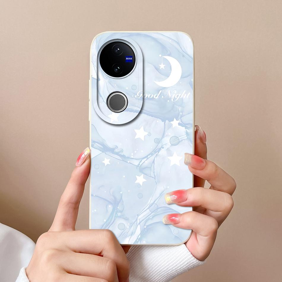For Vivo V50 Lite Case Cute Cartoon Phone Shell Soft Liquid Silicone Back Cover For Vivo V 50 Full Protection Shockproof Bumper