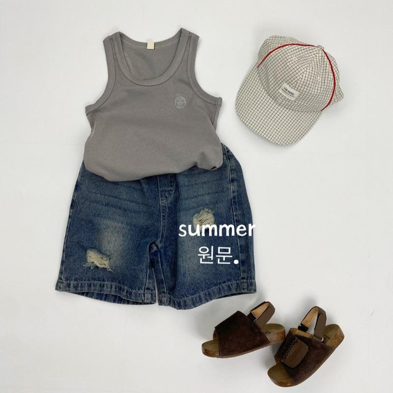Kids Summer Thin Round Neck Cotton Sleeveless Tank Top For Toddler Boys And Girls