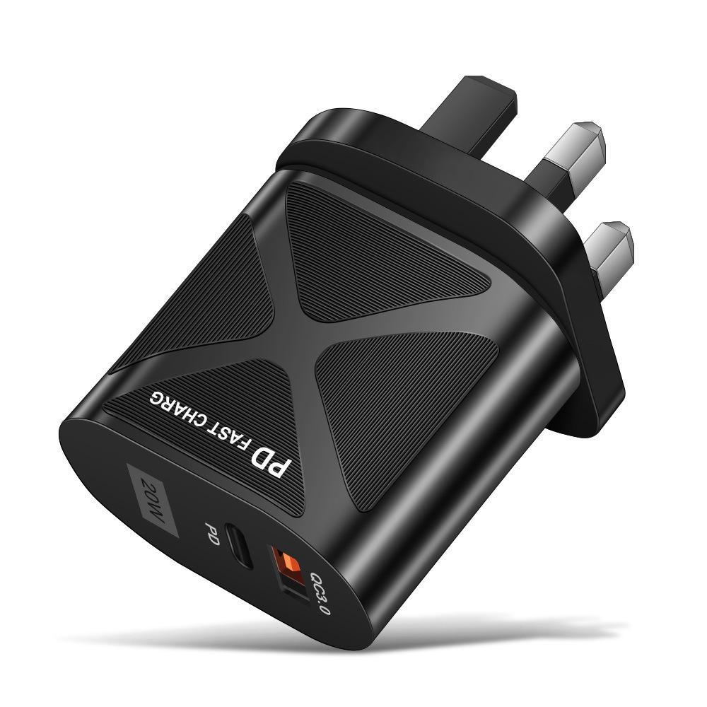 USB Travel Charger 5V/9V/12V with PD20W & QC3.0 Fast Charging - US/EU/UK Standard